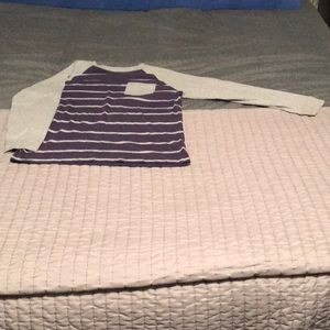 Old Navy Purple and Grey Long Sleeved Shirt